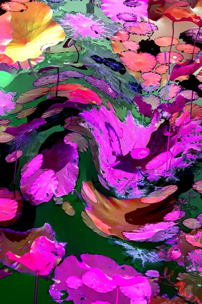 Lotus yaprağı ormanı. Çevre sorunları. Düz dizayn. Yüksek kalite vektör çizimi. Arkaplan deseni.