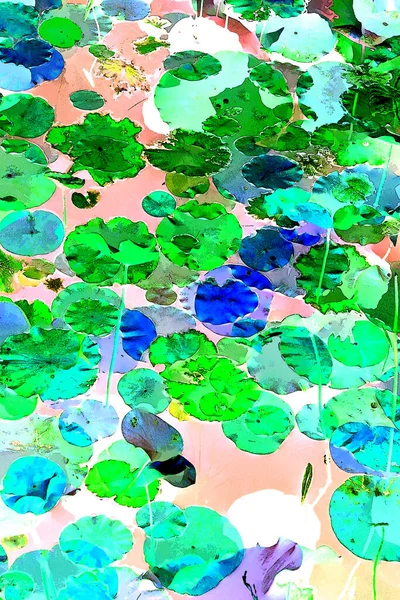 Lotus leaf jungle. environmental issues. Flat design. High quality vector illustration. Background pattern.