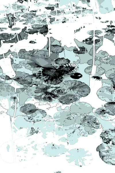 Lotus yaprağı ormanı. Çevre sorunları. Düz dizayn. Yüksek kalite vektör çizimi. Arkaplan deseni.