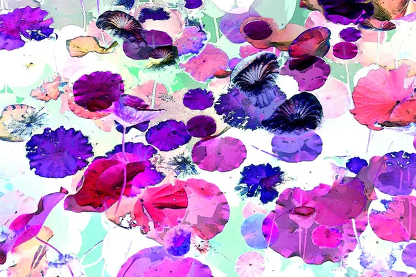 Lotus yaprağı ormanı. Çevre sorunları. Düz dizayn. Yüksek kalite vektör çizimi. Arkaplan deseni.