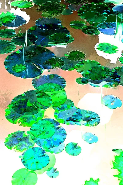 Lotus yaprağı ormanı. Çevre sorunları. Düz dizayn. Yüksek kalite vektör çizimi. Arkaplan deseni.