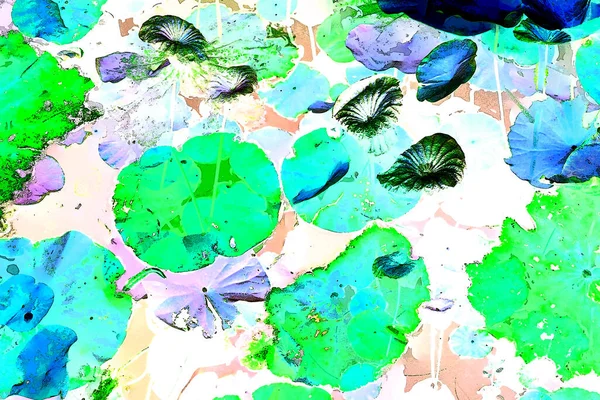 Lotus yaprağı ormanı. Çevre sorunları. Düz dizayn. Yüksek kalite vektör çizimi. Arkaplan deseni.