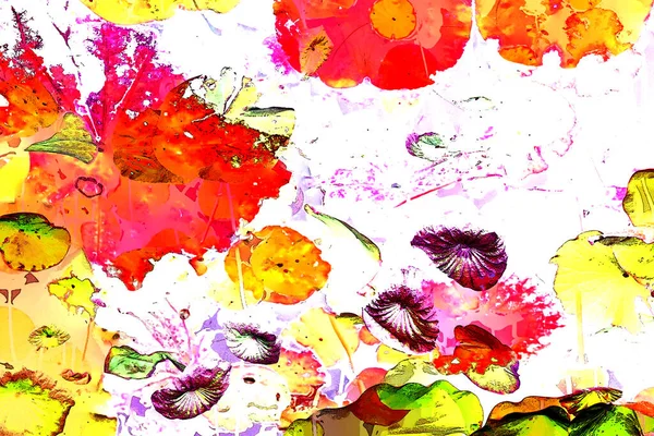 Lotus yaprağı ormanı. Çevre sorunları. Düz dizayn. Yüksek kalite vektör çizimi. Arkaplan deseni.