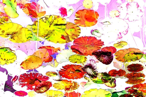 Lotus yaprağı ormanı. Çevre sorunları. Düz dizayn. Yüksek kalite vektör çizimi. Arkaplan deseni.