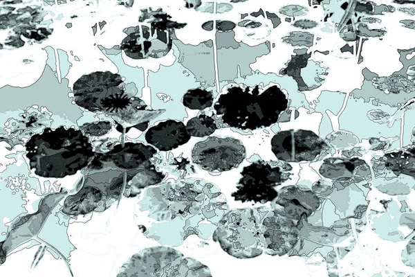 Lotus yaprağı ormanı. Çevre sorunları. Düz dizayn. Yüksek kalite vektör çizimi. Arkaplan deseni.