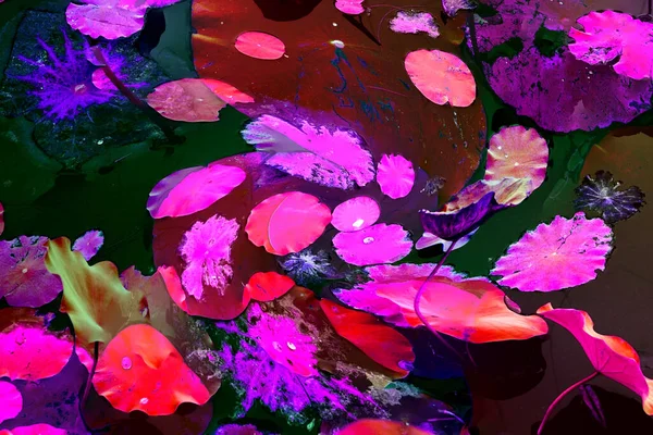 Lotus yaprağı ormanı. Çevre sorunları. Düz dizayn. Yüksek kalite vektör çizimi. Arkaplan deseni.