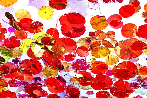 Lotus yaprağı ormanı. Çevre sorunları. Düz dizayn. Yüksek kalite vektör çizimi. Arkaplan deseni.