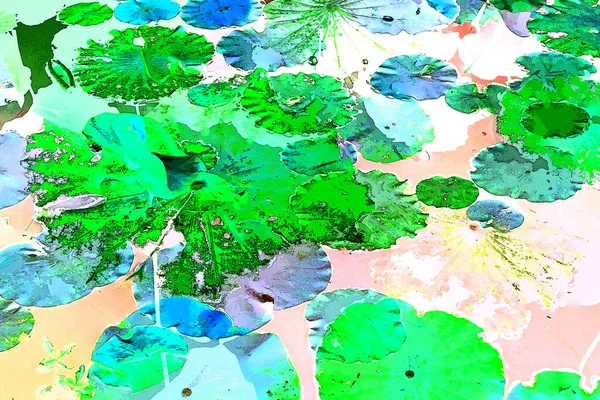 Lotus yaprağı ormanı. Çevre sorunları. Düz dizayn. Yüksek kalite vektör çizimi. Arkaplan deseni.