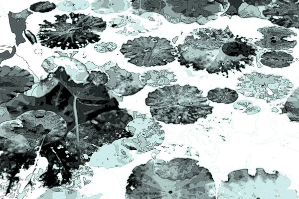 Lotus yaprağı ormanı. Çevre sorunları. Düz dizayn. Yüksek kalite vektör çizimi. Arkaplan deseni.