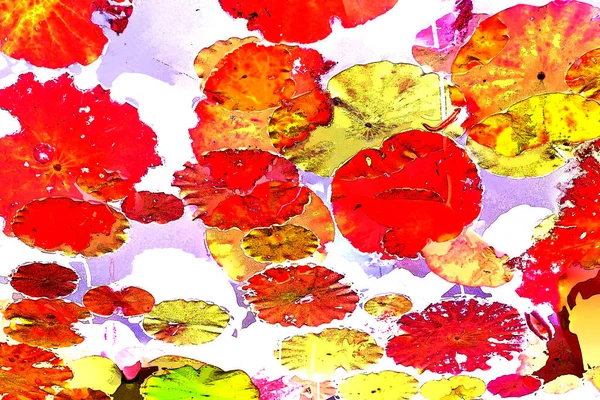 Lotus yaprağı ormanı. Çevre sorunları. Düz dizayn. Yüksek kalite vektör çizimi. Arkaplan deseni.