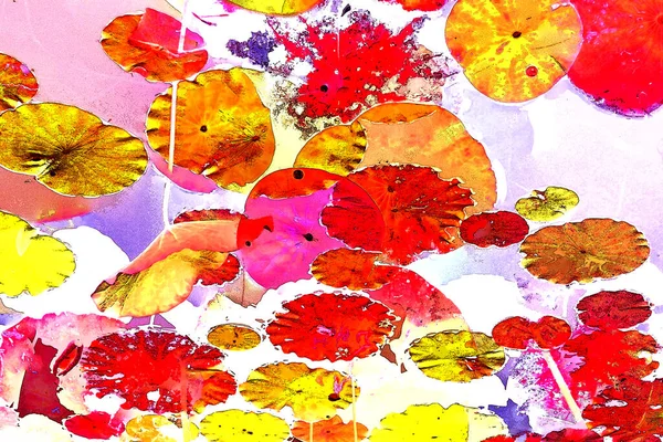 Lotus yaprağı ormanı. Çevre sorunları. Düz dizayn. Yüksek kalite vektör çizimi. Arkaplan deseni.