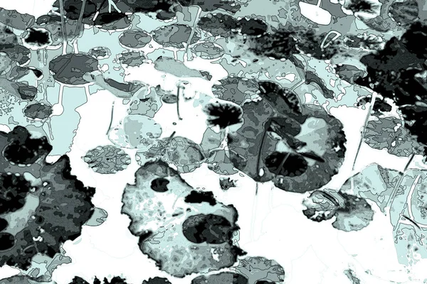 Lotus yaprağı ormanı. Çevre sorunları. Düz dizayn. Yüksek kalite vektör çizimi. Arkaplan deseni.