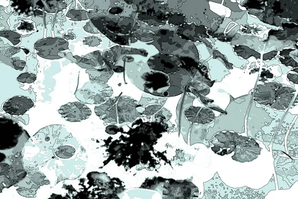 Lotus yaprağı ormanı. Çevre sorunları. Düz dizayn. Yüksek kalite vektör çizimi. Arkaplan deseni.