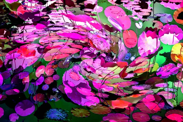 Lotus yaprağı ormanı. Çevre sorunları. Düz dizayn. Yüksek kalite vektör çizimi. Arkaplan deseni.