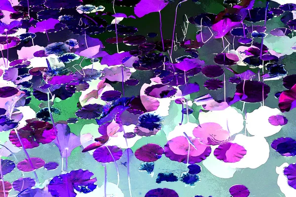 Lotus yaprağı ormanı. Çevre sorunları. Düz dizayn. Yüksek kalite vektör çizimi. Arkaplan deseni.