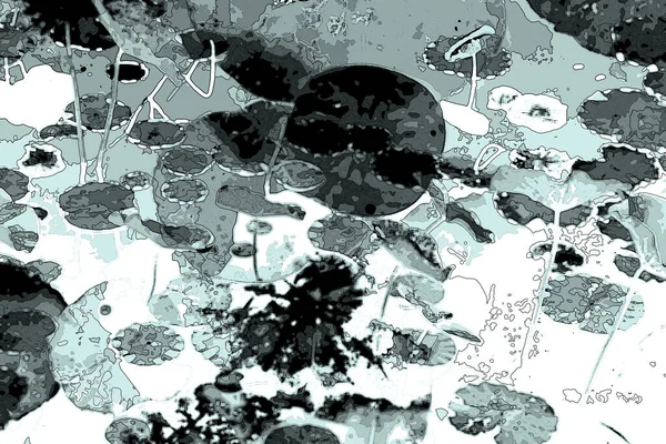 Lotus yaprağı ormanı. Çevre sorunları. Düz dizayn. Yüksek kalite vektör çizimi. Arkaplan deseni.