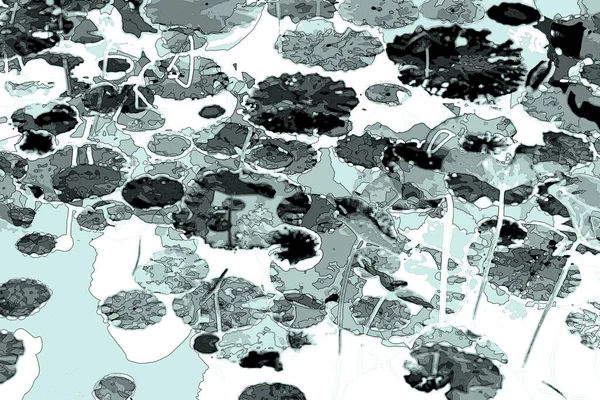 Lotus yaprağı ormanı. Çevre sorunları. Düz dizayn. Yüksek kalite vektör çizimi. Arkaplan deseni.