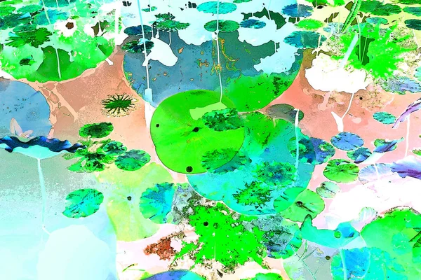 Lotus yaprağı ormanı. Çevre sorunları. Düz dizayn. Yüksek kalite vektör çizimi. Arkaplan deseni.