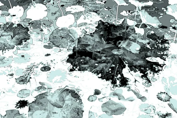 Lotus yaprağı ormanı. Çevre sorunları. Düz dizayn. Yüksek kalite vektör çizimi. Arkaplan deseni.