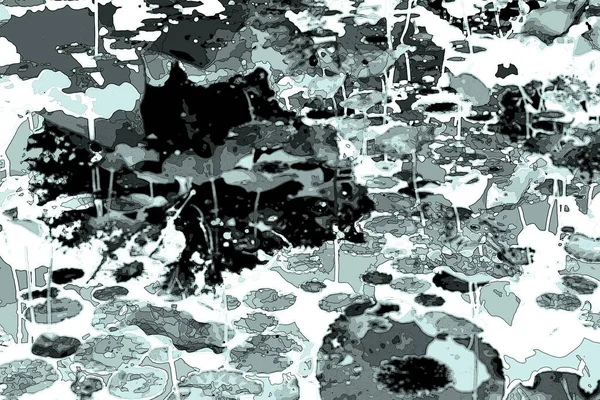 Lotus yaprağı ormanı. Çevre sorunları. Düz dizayn. Yüksek kalite vektör çizimi. Arkaplan deseni.