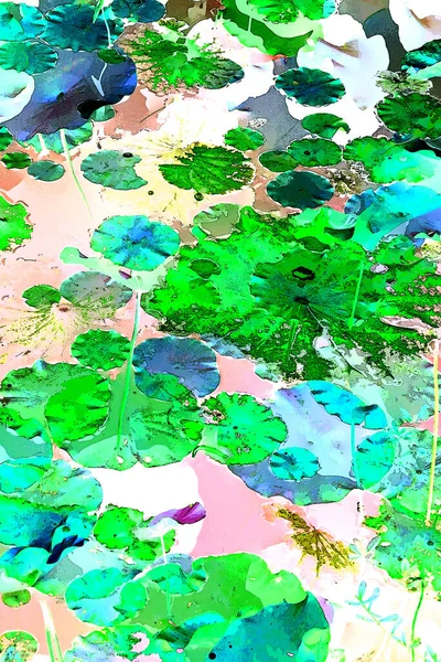 Lotus yaprağı ormanı. Çevre sorunları. Düz dizayn. Yüksek kalite vektör çizimi. Arkaplan deseni.