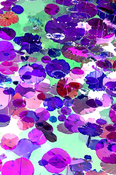 Lotus yaprağı ormanı. Çevre sorunları. Düz dizayn. Yüksek kalite vektör çizimi. Arkaplan deseni.