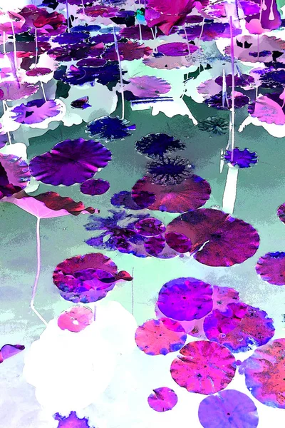 Lotus yaprağı ormanı. Çevre sorunları. Düz dizayn. Yüksek kalite vektör çizimi. Arkaplan deseni.