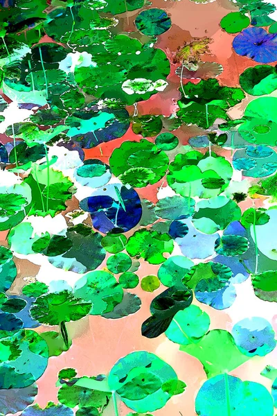 Lotus yaprağı ormanı. Çevre sorunları. Düz dizayn. Yüksek kalite vektör çizimi. Arkaplan deseni.