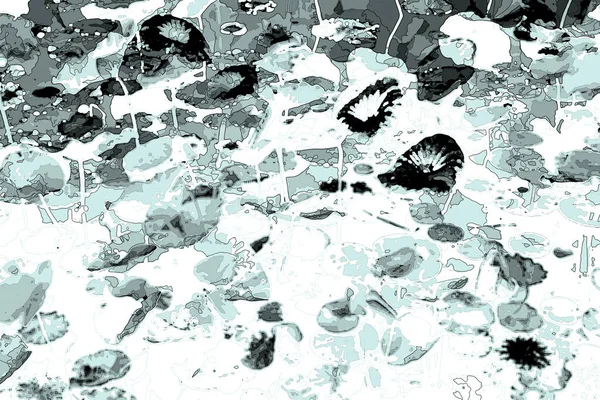 Nilüfer yaprakları, zarif arkaplan deseni