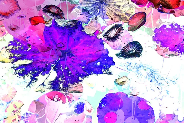 Nilüfer yaprakları, zarif arkaplan deseni