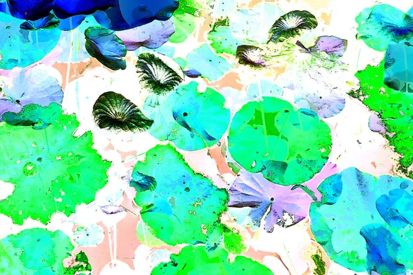 Nilüfer yaprakları, zarif arkaplan deseni