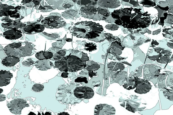 Nilüfer yaprakları, zarif arkaplan deseni