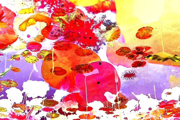 Nilüfer yaprakları, zarif arkaplan deseni