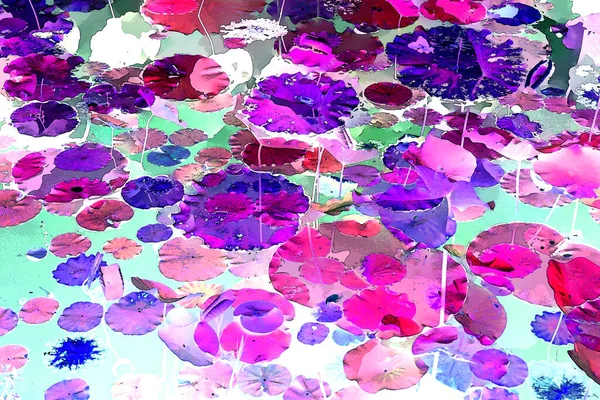 Nilüfer yaprakları, zarif arkaplan deseni