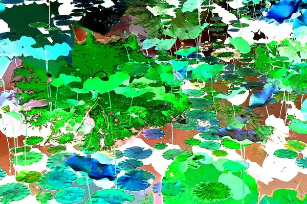 Nilüfer yaprakları, zarif arkaplan deseni