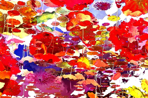 Nilüfer yaprakları, zarif arkaplan deseni