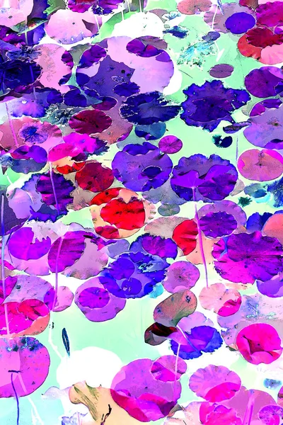 Nilüfer yaprakları, zarif arkaplan deseni