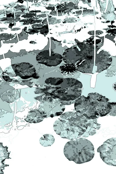 Nilüfer yaprakları, zarif arkaplan deseni