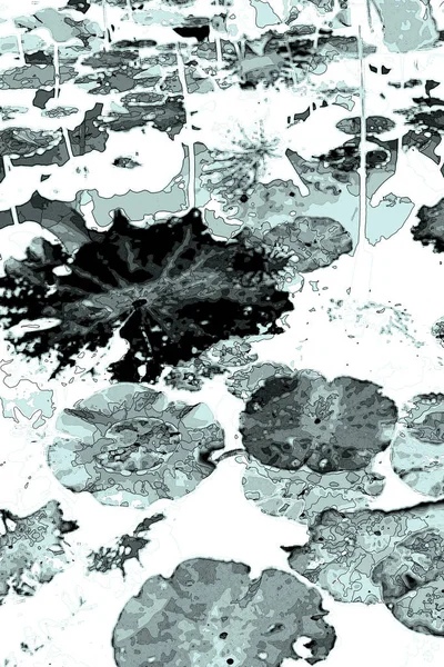 Nilüfer yaprakları, zarif arkaplan deseni