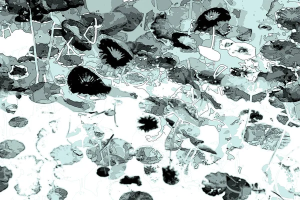 Nilüfer yaprakları, zarif arkaplan deseni