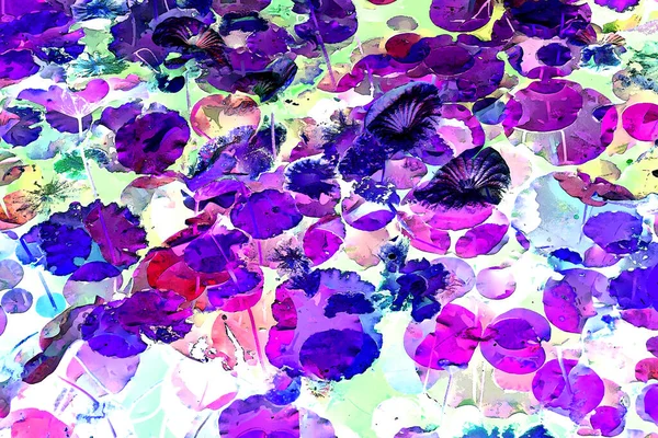 Nilüfer yaprakları, zarif arkaplan deseni