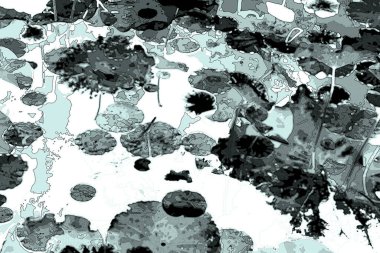 Nilüfer yaprakları, zarif arkaplan deseni