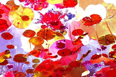 Nilüfer yaprakları, zarif arkaplan deseni