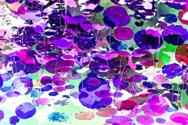 Nilüfer yaprakları, zarif arkaplan deseni