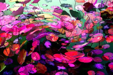 Nilüfer yaprakları, zarif arkaplan deseni