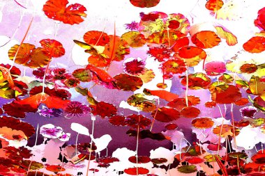 Nilüfer yaprakları, zarif arkaplan deseni