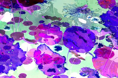 Nilüfer yaprakları, zarif arkaplan deseni