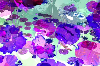 Nilüfer yaprakları, zarif arkaplan deseni