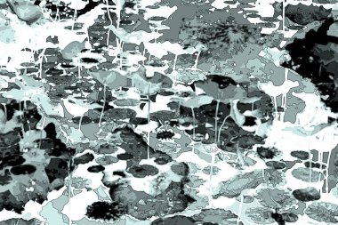 Nilüfer yaprakları, zarif arkaplan deseni