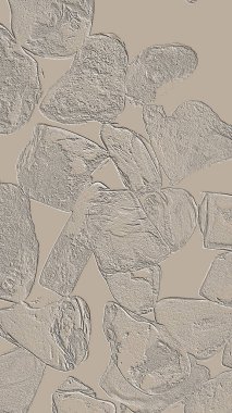 Farklı boyut ve şekillere sahip düzensiz fayanslar, 3 boyutlu grafikler için dikişsiz doku haritaları